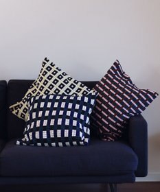 TRICOTE チェック柄ピクセルクッションカバー