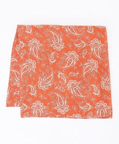 J.PRESS MEN ペイズリーハンドプリント チーフ オレンジ系6