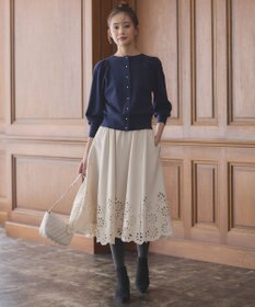 組曲 L 【前後着用可】BOREROタックプルオーバー ニット