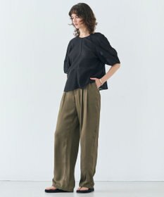 BEIGE， 【洗える・VERY 6月号掲載】PAWPAW / ウエストリボンタックワイドパンツ