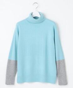 自由区 【洗える】セミウーステッドウールタートルネック ニット