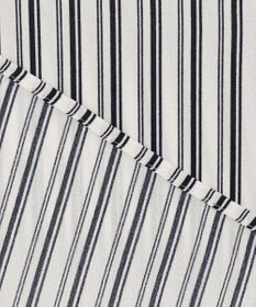 23区 【洗える】ランダムストライププリント キーネック ブラウス