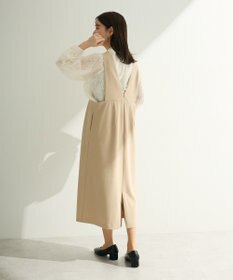 Green Parks Ｏ．洗えてストレッチ　Ｖネックジャンスカ