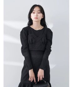 earth music&ecology エンボスフラワービスチェ