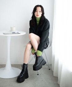 WEGO ボリュームレースアップショートブーツ