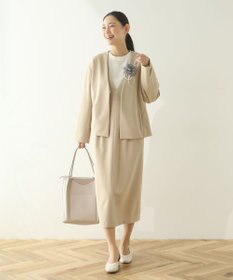 Green Parks Ｏ．洗えてストレッチ　Ｖネックジャンスカ