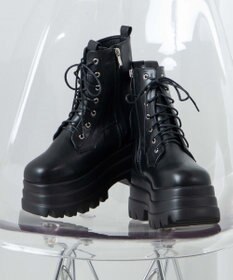 WEGO ボリュームレースアップショートブーツ