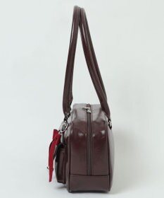 WEGO チャーム付きスクエアボストンバッグ