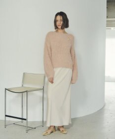 YECCA VECCA ラメシャギーボートネックニット