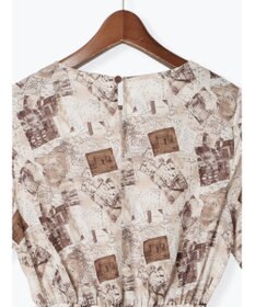 Te chichi マップパターンプリントワンピース