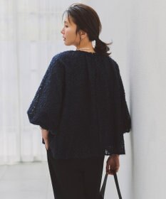 UNFILO L エアリーヤーン ギャザーブラウス