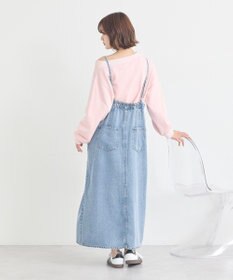 earth music&ecology ダブルジップデニムキャミワンピース