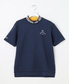 23区GOLF 【MEN】【吸水速乾・UVケア】衿ロゴ モックネックシャツ