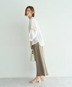 YECCA VECCA レース切替スキッパーブラウス