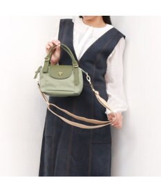 UNBILLION ペルケ perche / ナイロン×牛革かぶせジェムストーン2wayショルダーバッグ