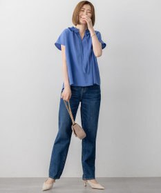 23区 【WEB&一部店舗限定】ライトタンブラー ギャザー フリル ブラウス