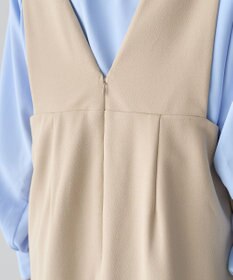 Green Parks Ｏ．洗えてストレッチ　Ｖネックジャンスカ