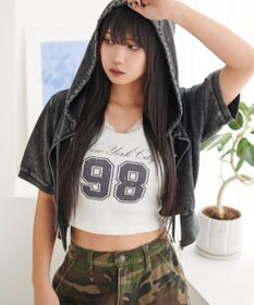 WEGO 半袖ショートパーカー