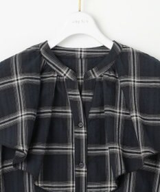 ANY SIS 【洗える】サッカーチェック ブラウス