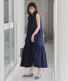 Tiaclasse 【安田美沙子さん着用/小倉優子さん着用・洗える/撥水】プチリボンニットフラットパンプス