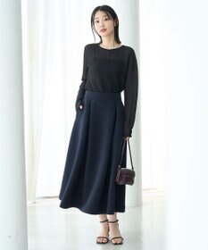 UNFILO L 【VERY×UNFILOコラボ】BEAUTY FORM JERSEY+ ボリューム フレアスカート