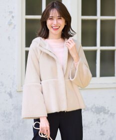 ANY SIS 【洗える】カシミヤブレンドパフ袖 ニット