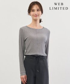 J.PRESS LADIES 【WEB限定】シアーストレッチフライス クルーネック シアー カットソー