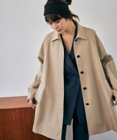 ICB 【撥水加工】ＴＣシャンブレーツイル ステンカラーコート