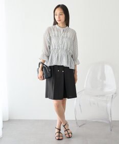 earth music&ecology シャーリングストライプシャツ