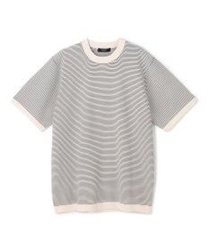 JOSEPH HOMME 【新柄】リュクスレーヨンボーダー　クルーネック半袖ニット
