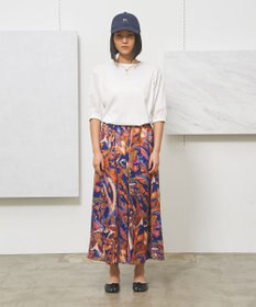 J.PRESS YORK STREET 【WOMEN】プリントフレア スカート