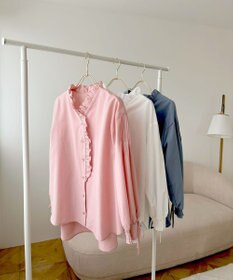 Feroux 【洗える】フリルシャツ ブラウス