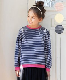組曲 KIDS 【150-160㎝】リボンボーダー トップス
