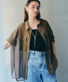 YECCA VECCA メッシュMIXデザインシャツ②