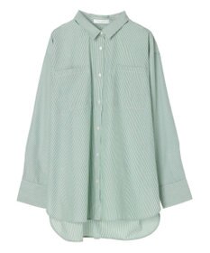 Green Parks 胸元ポケットイージーケアストライプシャツ