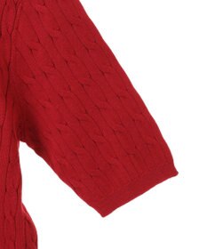 AMERICAN HOLIC ケーブル５分袖ニットプルオーバー