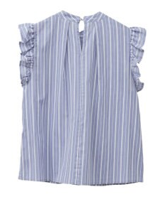 Green Parks ・ＥＬＥＮＣＡＲＥ　ＤＵＥ　ストライプフリルブラウス