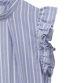 Green Parks ・ＥＬＥＮＣＡＲＥ　ＤＵＥ　ストライプフリルブラウス