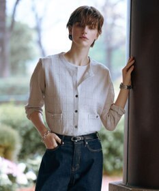 J.PRESS LADIES 【洗える】WINDY JACKET ニット ジャケット