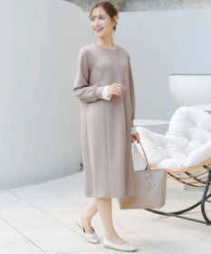 Tiaclasse コットンレースドッキングカットソーワンピース