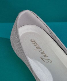 Tiaclasse 【安田美沙子さん着用/小倉優子さん着用・洗える/撥水】プチリボンニットフラットパンプス