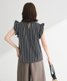 Green Parks ・ＥＬＥＮＣＡＲＥ　ＤＵＥ　ストライプフリルブラウス