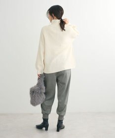 Green Parks ＺＩＰ付き畦ニットチュニック