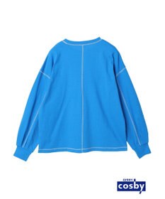 earth music&ecology Ｃｏｓｂｙ×ｅａｒｔｈ　配色ステッチロングＴシャツ