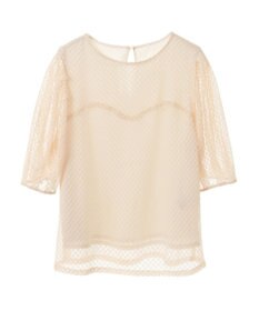 earth music&ecology 袖シアーレースプルオーバー