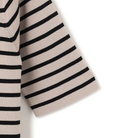 23区 【洗える】マットナイロンタフタ ニットドッキング ワンピース