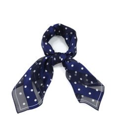 Marca 【Marcaオリジナル】サテンストライプドット 小判 サテンストライプ スカーフ