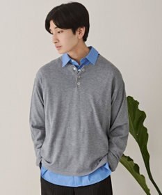 WEGO リングドットヘンリーネックプルオーバー