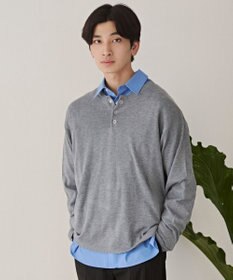 WEGO リングドットヘンリーネックプルオーバー