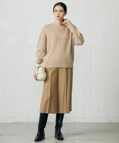 自由区 L 【17号サイズまで展開・SHIHOさん着用】ブライトリングツイード2タッククロップド パンツ